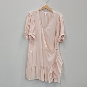 Chic Pink/Peach Ruffle Dress - LAUREN CONRAD 2X